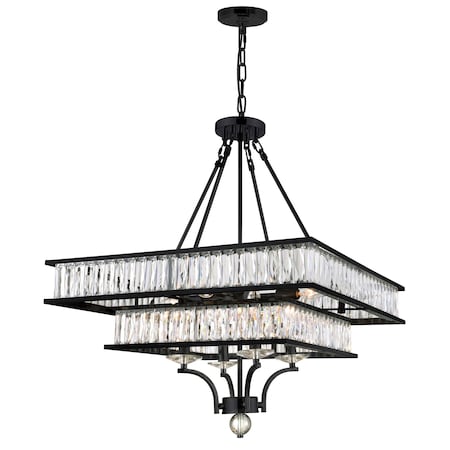 Cwi Lighting Shalia 8 Light Chandelier With Black Finish 9972P23-8-101